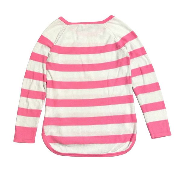 Lilly Pulitzer Paige Stripe Sweater Pink White , size XL - Picture 3 of 9